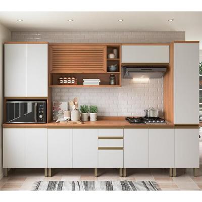 Cozinha Completa Modulada 6 Peças Cr20410 8 Portas 2 Gavetas MDP 310cm Branco