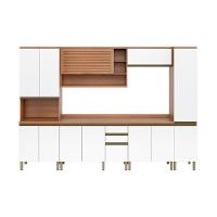 Cozinha Completa Modulada 6 Peças Com Balcão Para Cooktop Multimóveis Cr20410 Freijó-branco - 2