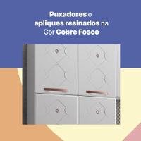 Cozinha Completa Modulada De Aço 4 Peças Com Vidros E Gabinete Pia Multimóveis Cr20352 Branco - 5