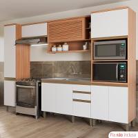 Cozinha Completa Modulada 5 Peças Com Torre Quente E Gabinete Pia Multimóveis Cr20407 Freijó-branco - 2