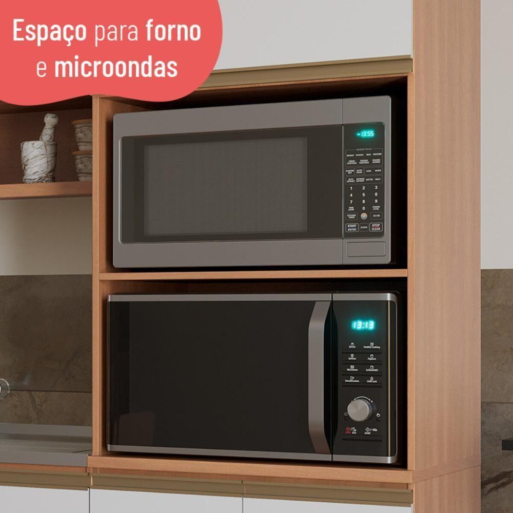 Cozinha Completa Modulada 5 Peças Com Torre Quente E Balcão Multimóveis Cr20404 Freijó-branco - 6