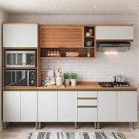 Cozinha Completa Modulada 5 Peças Com Torre Quente E Balcão Multimóveis Cr20404 Freijó-branco - 1