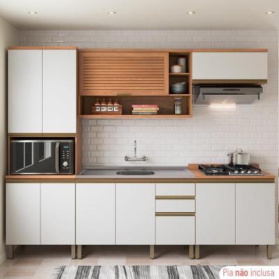 Cozinha Completa Modulada 5 Peças CR20403 7 Portas 2 Gavetas MDF 270cm Branco