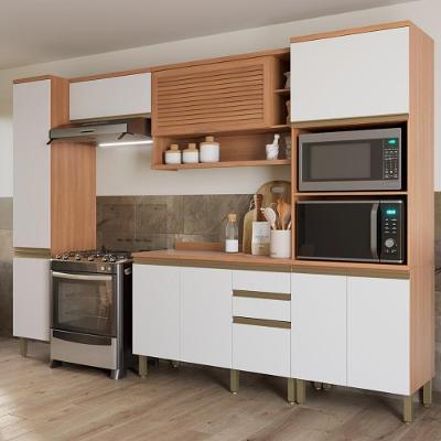 Cozinha Completa Modulada 5 Peças CR20406 5 Portas 2 Gavetas MDF 310cm Branco