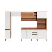 Cozinha Completa Modulada 5 Peças Com Torre Quente E Balcão Multimóveis Cr20406 Freijó-branco - 5