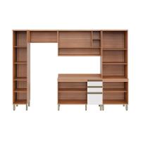 Cozinha Completa Modulada 5 Peças Com Torre Quente E Balcão Multimóveis Cr20406 Freijó-branco - 8