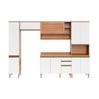 Cozinha Completa Modulada 5 Peças Com Balcão Multimóveis Cr20408 Freijó-branco - 2
