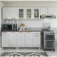 Cozinha Completa De Aço 4 Peças Armário Para Forno-micro E Balcão Multimóveis Cr20371 Branco - 1