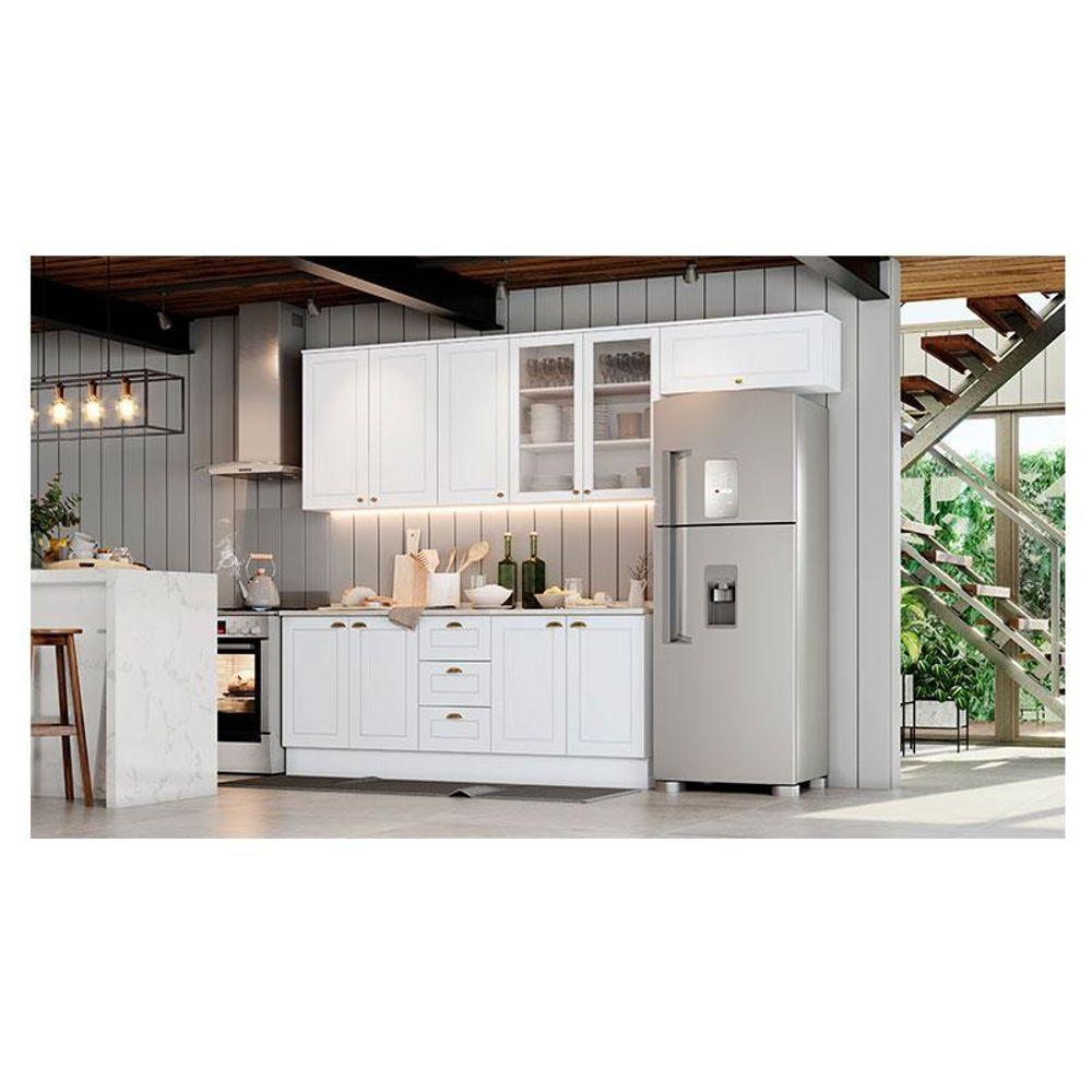 Cozinha Modulada Nova York 6 Peças Branco Hp Com Tampo Calcare - Henn - 3