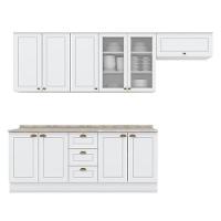 Cozinha Modulada Nova York 6 Peças Branco Hp Com Tampo Calcare - Henn - 1