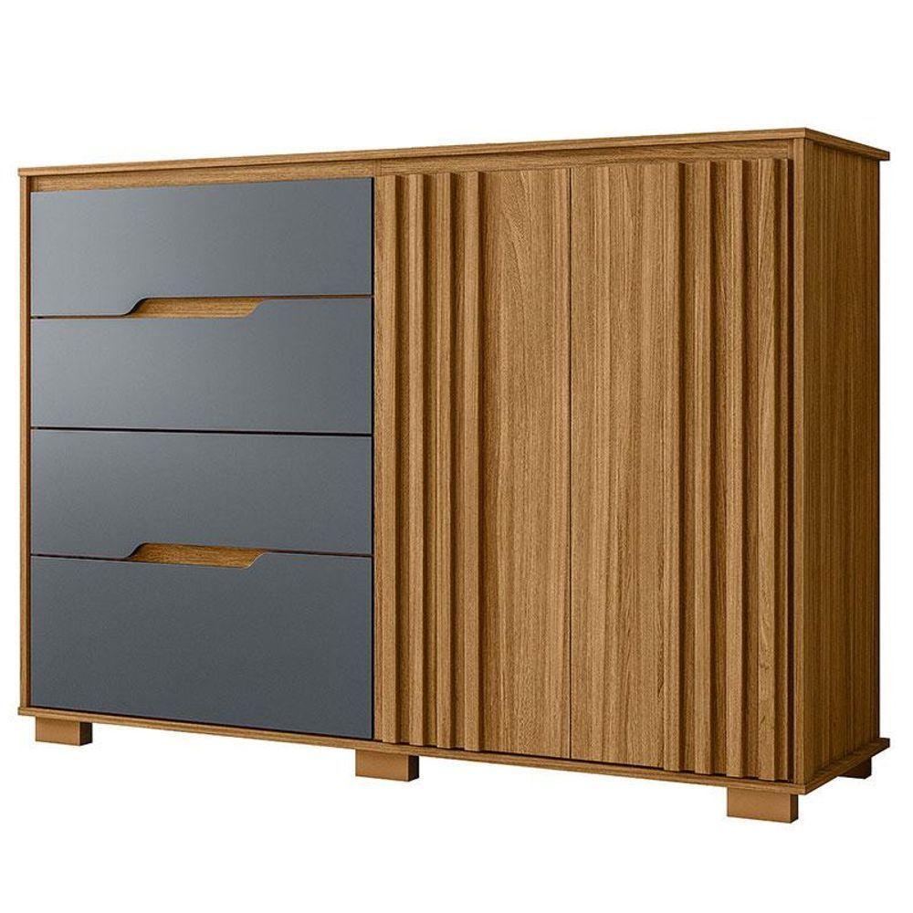 Cômoda Ambiente Texas Freijó Cinza - Moval - 5