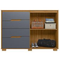 Cômoda Ambiente Texas Freijó Cinza - Moval - 3