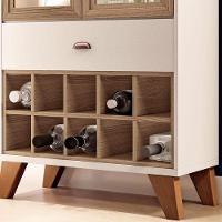 Cristaleira ópera Off White Castanho - Hb Móveis - 3