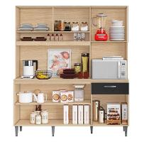 Kit Cozinha Compacta Siena 2000446 Avena Grafite - Aramóveis - 2