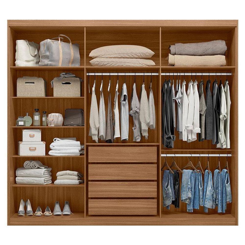 Cômoda Flora E Guarda Roupa Casal Venice 62780 Amendola Touch Off White - Demóbile - 5