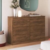 Cômoda Com 6 Gavetas 121cm Multimóveis Cr35263 Castanho - 2