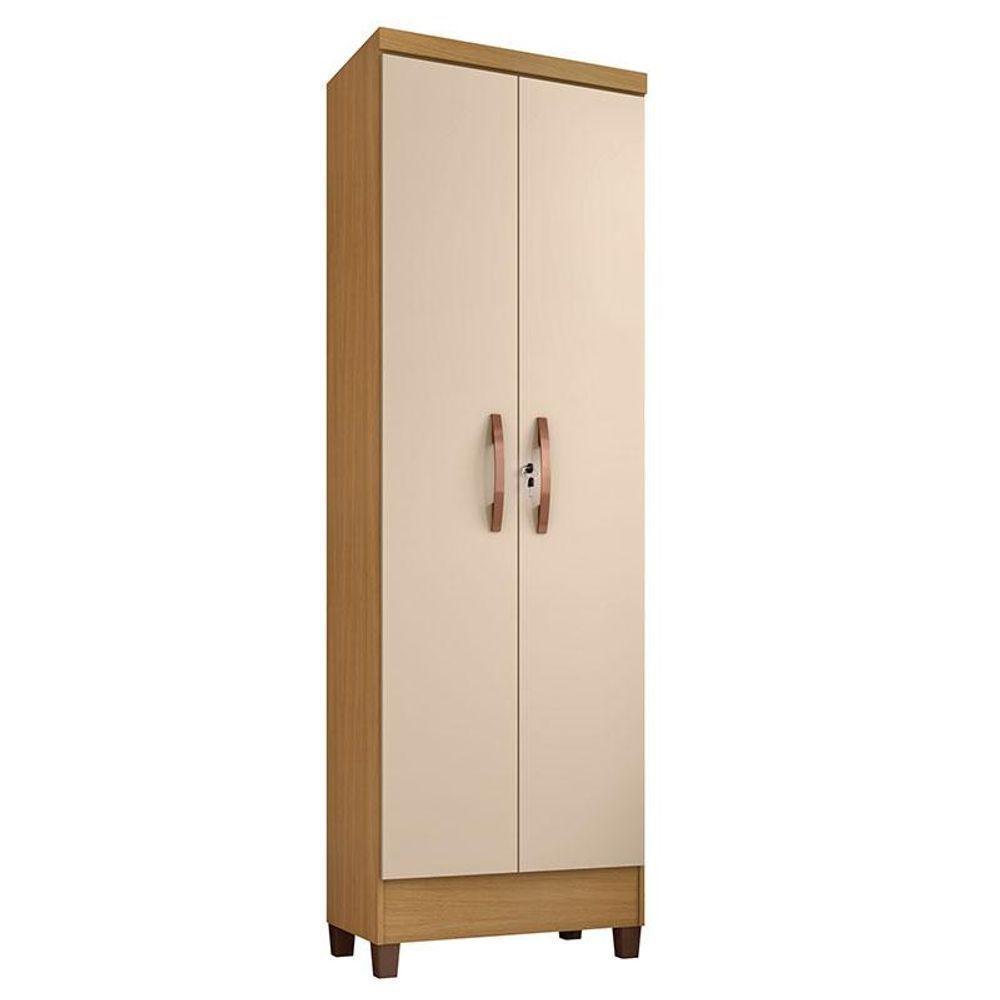 Cômoda Cannes 5 Gavetas E Armário Multiuso Egito Carvalho Americano Off White - Incorplac - 4