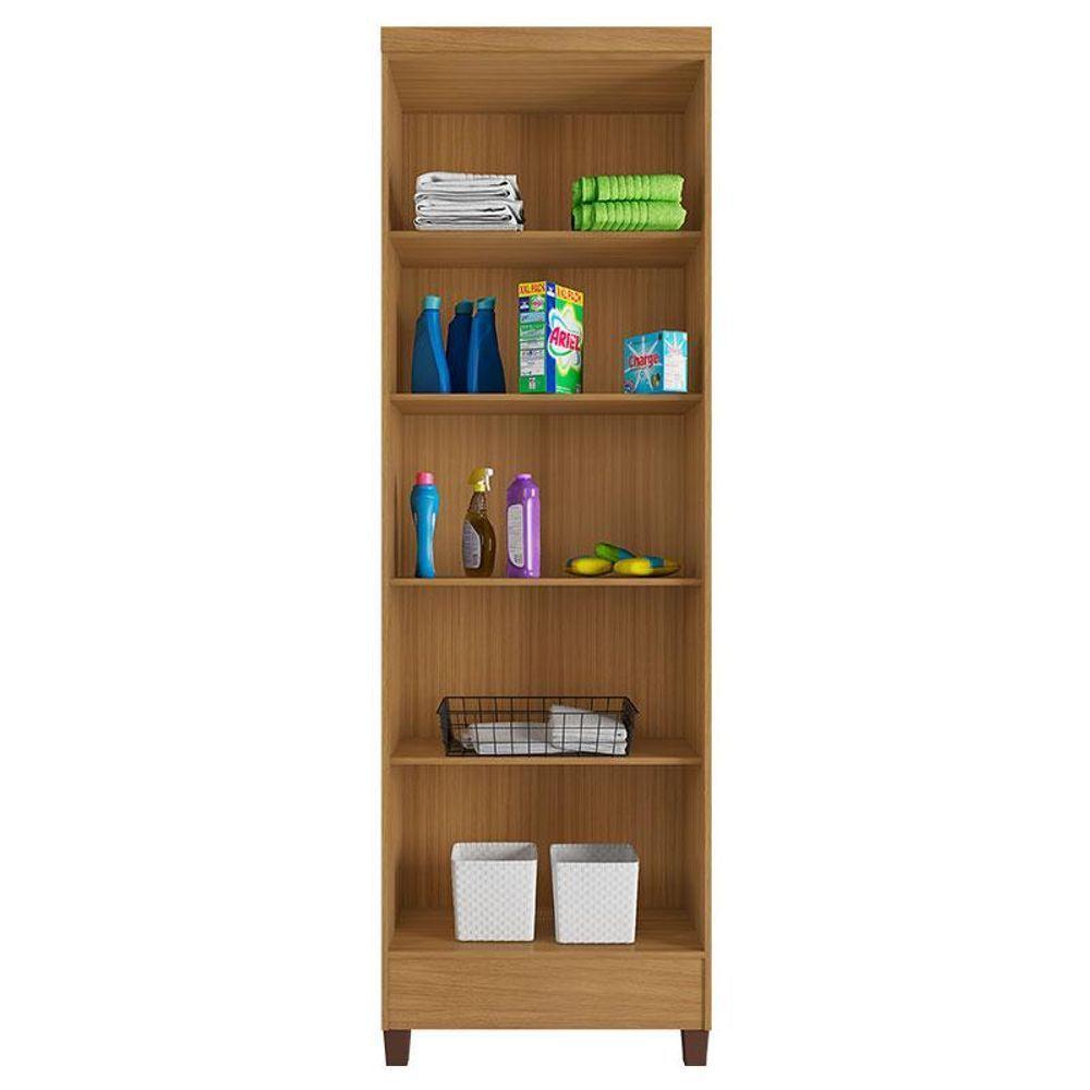 Cômoda Cannes 5 Gavetas E Armário Multiuso Egito Carvalho Americano Off White - Incorplac - 6