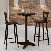 Kit 2 Banquetas Altas De Madeira Maciça Para Sala De Jantar-bar Multimóveis Cr50116 Castanho - 2