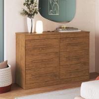 Cômoda Com 6 Gavetas 121cm Multimóveis Cr35263 Nogueira - 4