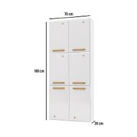 Paneleiro Duplo Para Cozinha De Aço Com 6 Portas 70cm Multimóveis Cr20363 Branco - 2