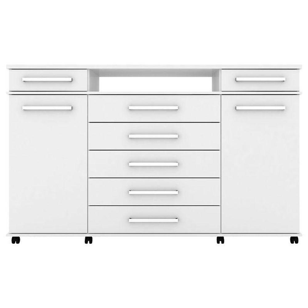 Cômoda London E Guarda Roupa Solteiro Astro Branco Flex - Demóbile - 2