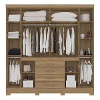 Cômoda Montevidéu E Guarda Roupa Casal New Realce Amêndola Touch - Demóbile - 5