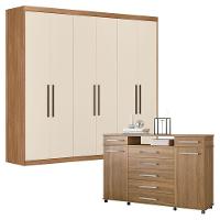 Cômoda London E Guarda Roupa Casal Venice 62480 Amendola Touch Off White - Demóbile - 1
