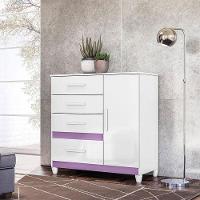 Cômoda Sapateira Infantil Vênus Branco Flex Com Pés - Moval - 9