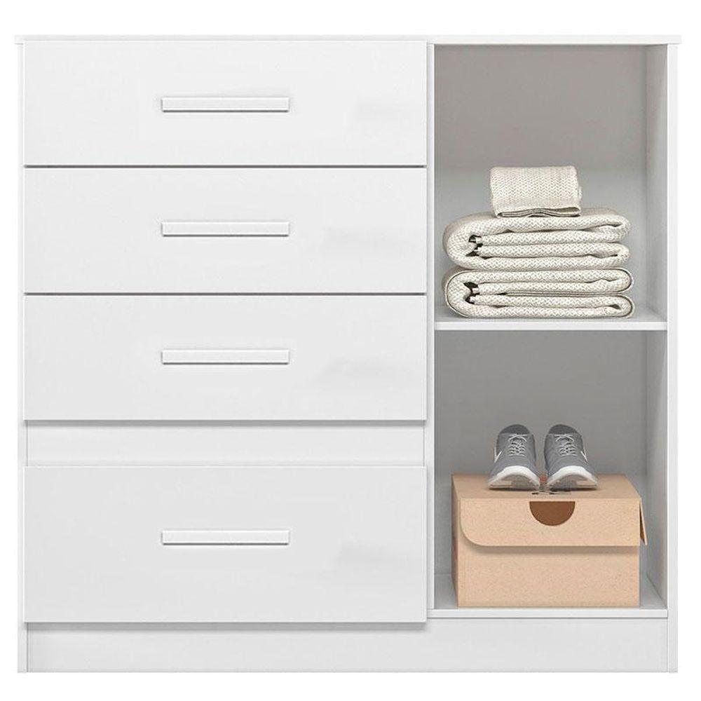 Cômoda Sapateira Infantil Vênus Branco Flex - Moval - 3