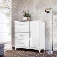 Cômoda Sapateira Infantil Ambiente Vênus Branco Flex Com Pés - Moval - 1