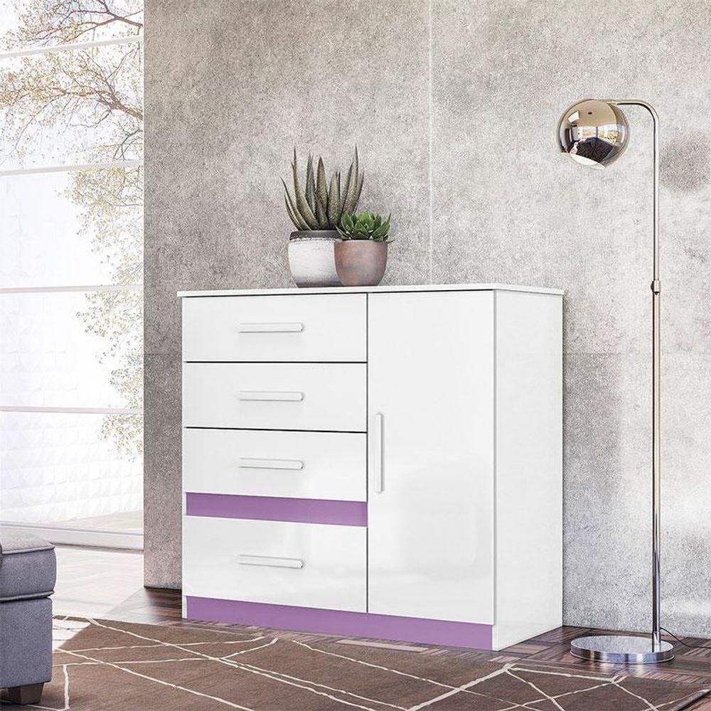 Cômoda Sapateira Infantil Ambiente Vênus Branco Flex - Moval - 4