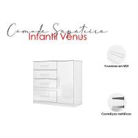 Cômoda Sapateira Infantil Ambiente Vênus Branco Flex - Moval - 7