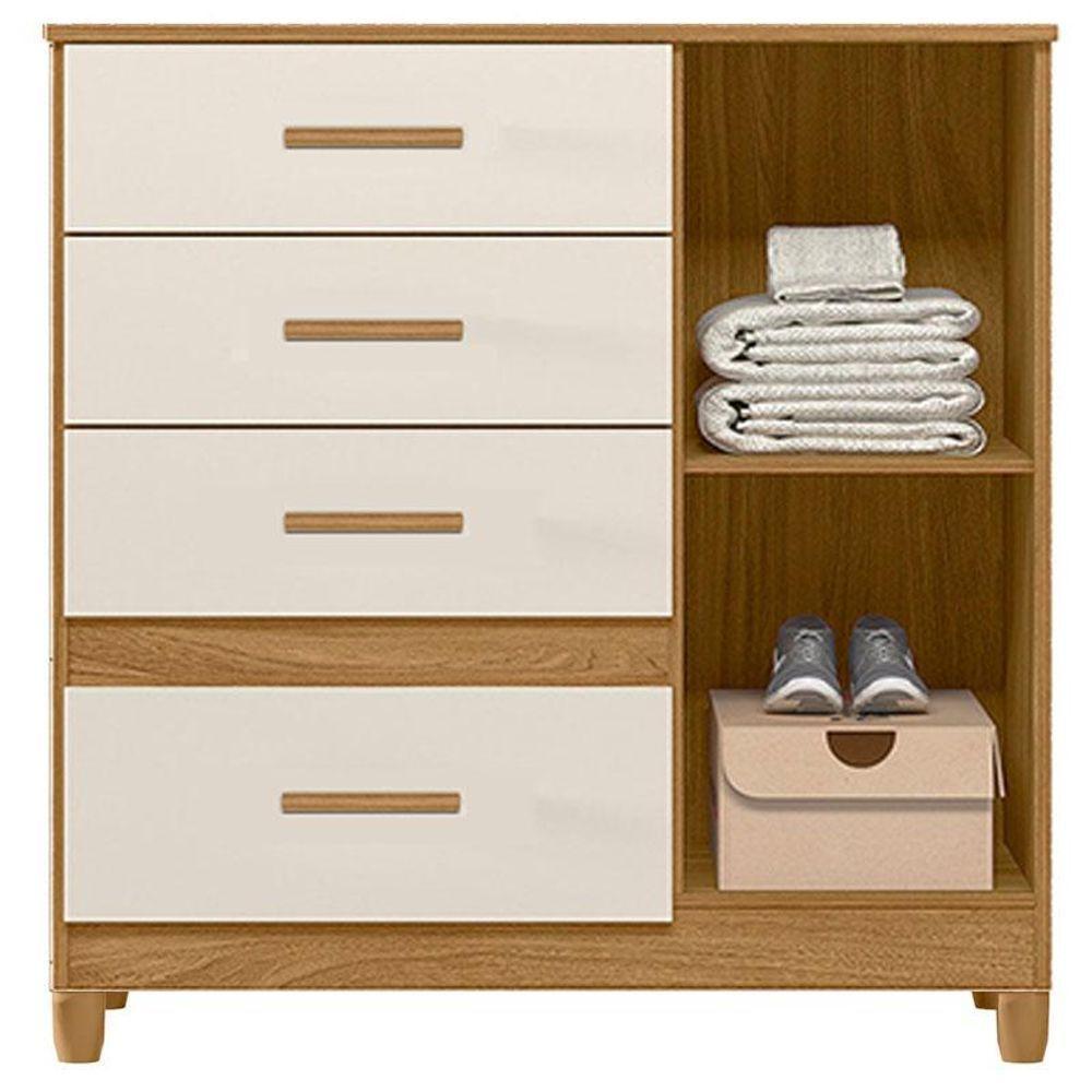 Cômoda Sapateira Vênus Freijó Off White Com Pés - Moval - 3