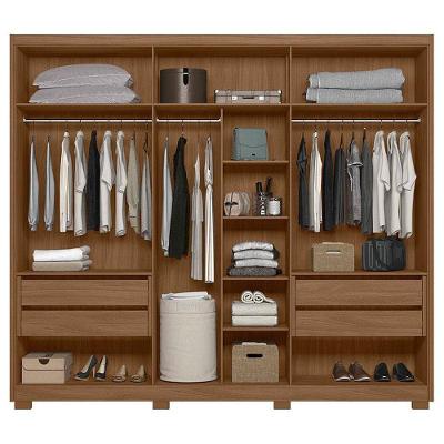 Guarda Roupa Casal Ambiente Araguaia 6 Portas Bater 4 Gavetas Carvalho Fendi