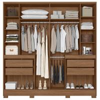 Guarda Roupa Casal Ambiente Alasca 10 Portas Carvalho Fendi Com Espelho - Moval - 3