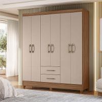 Guarda Roupa Casal Ambiente Panamá 6 Portas Carvalho Fendi - Moval - 1