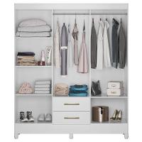 Guarda Roupa Casal Ambiente Panamá 6 Portas Branco Brilho - Moval - 3