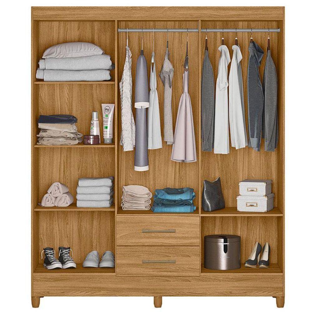 Guarda Roupa Casal Ambiente Panamá 6 Portas Freijó - Moval - 3