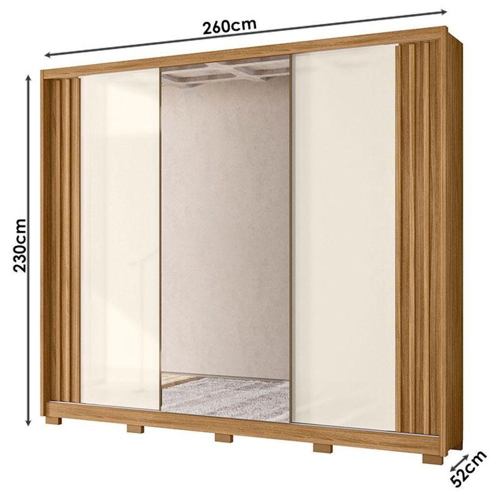 Guarda Roupa Casal Arizona E Cômoda Texas Freijó Off White - Moval - 2