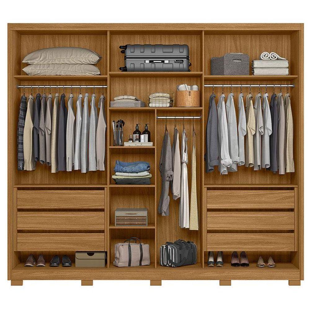 Guarda Roupa Casal Arizona E Cômoda Texas Freijó Off White - Moval - 4