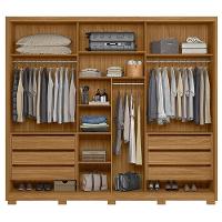 Guarda Roupa Casal Arizona E Cômoda Vênus Freijó Off White Com Pés - Moval