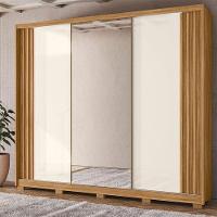 Guarda Roupa Casal Arizona E Cômoda Vênus Freijó Off White Com Pés - Moval - 8