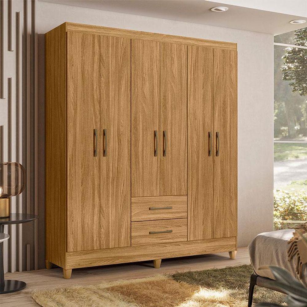 Guarda Roupa Casal Panamá 6 Portas Freijó - Moval - 5