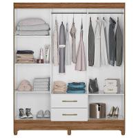 Guarda Roupa Casal Panamá 6 Portas Naturale Branco - Moval - 3