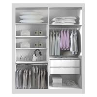 Guarda Roupa Solteiro 2 Portas Milano Com Espelho Branco - Leifer Móveis - 2