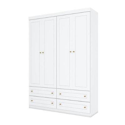 Guarda Roupa Infantil Nova York 4 Portas 4 Gavetas Branco Hp