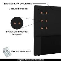 Cabeceira Queen Size 1,60m Kors Pu Preto