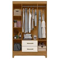 Guarda Roupa Solteiro Ambiente Paraty 4 Portas Freijó Off White - Moval - 3