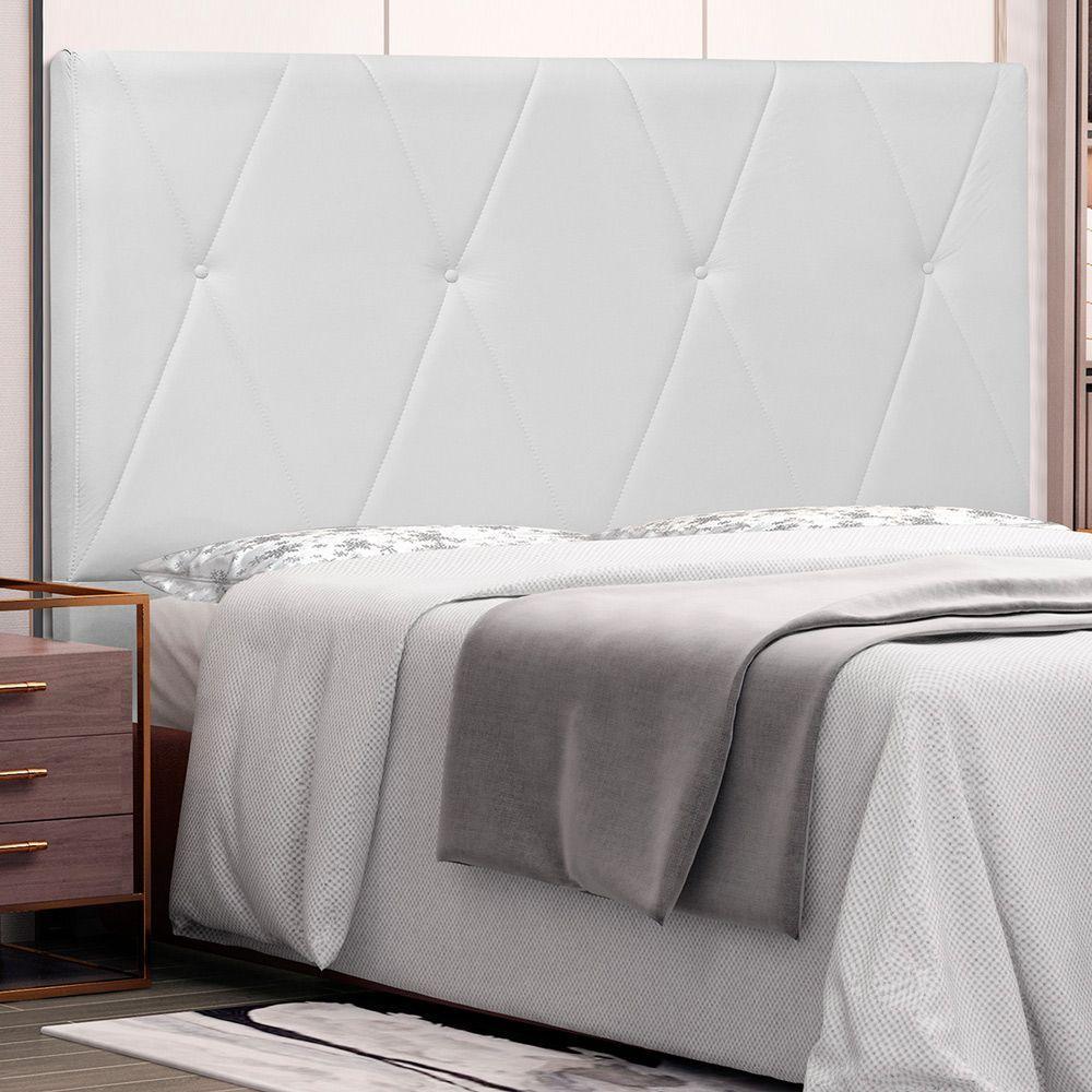 Cabeceira Queen Size 1,60m Yves Pu Branco - 2